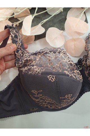 Бюстгальтер напівпоролон з мереживом Lanny Mode 11679 бузковий